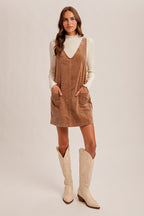 Taupe Corduroy Dress