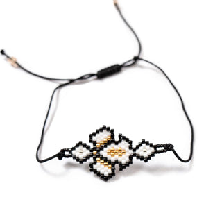 Black & White Beaded Bracelet