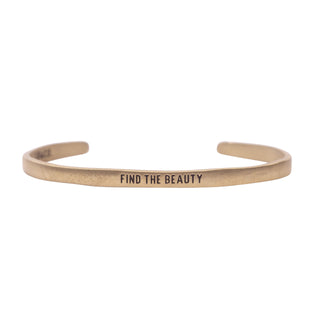 ***Brass Cuff- Find The Beauty