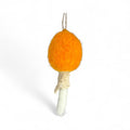 Orange with Lace mushroom - Felt Patch of Mushrooms