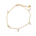 Multi Tapered Baguette Anklet - 8.5"