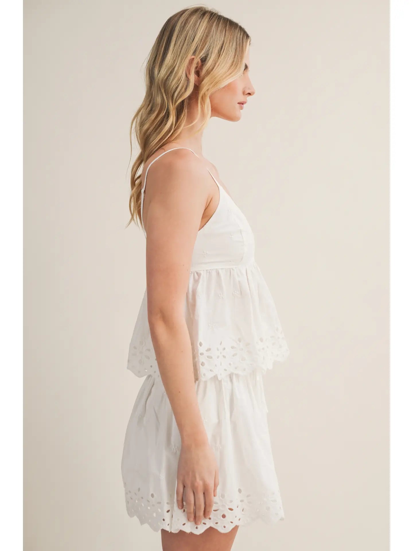 Eyelet Embroidered Cami Top