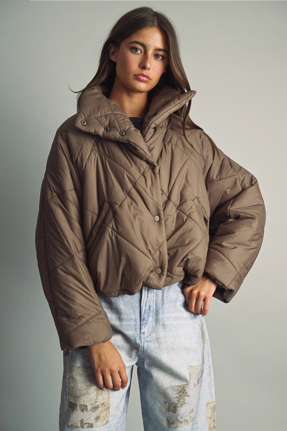Quilted Nylon Puffer Jacket