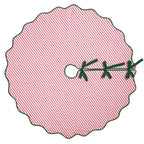 Christmas Block Print Tree Skirt, Reversible