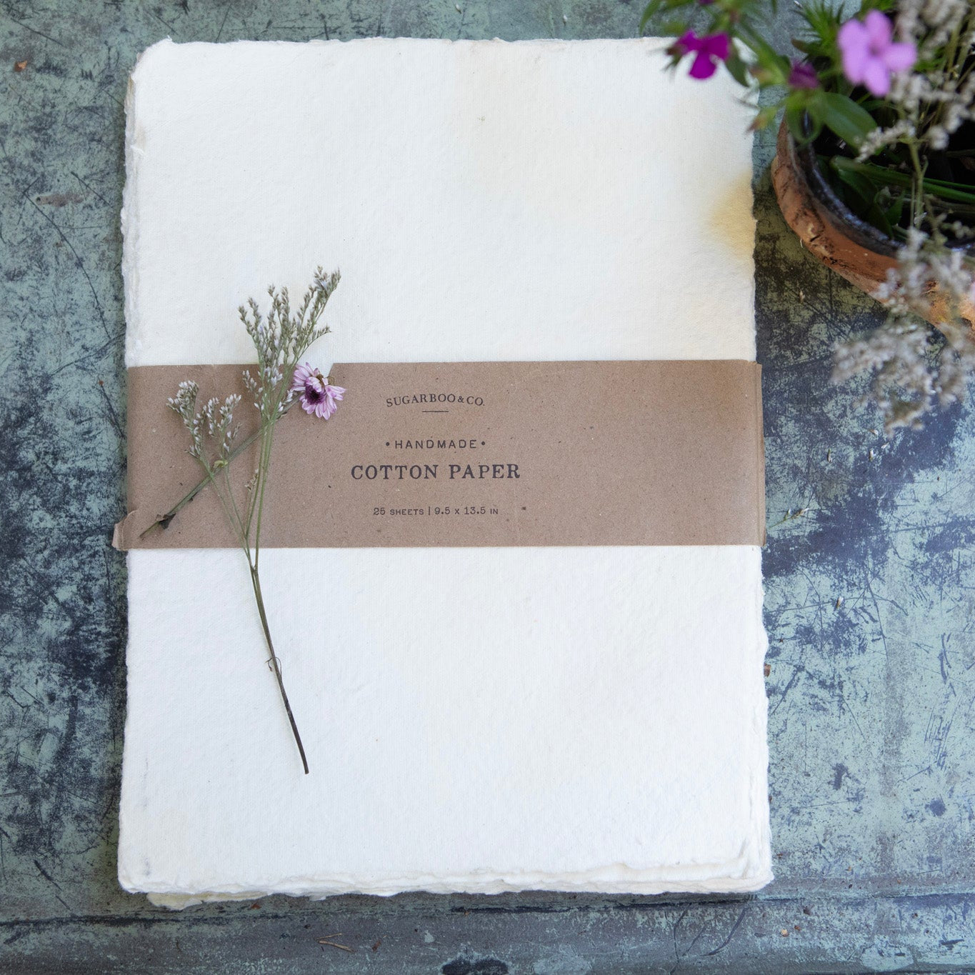10"x13" Handmade Cotton Paper Bundle - Cream