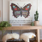 Butterfly Art Print  (Grey Wood)