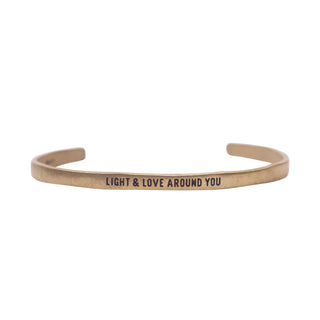 Brass Cuff - Light & Love