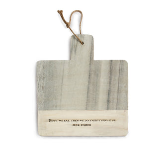 ***MFK Fisher Marble and Wood Cutting/Serving Board 12" x 12" x 0.6"