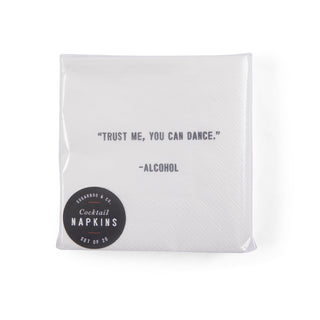 Trust me, you can dance Cocktail Napkin Set (20pcs) 5" x 5"