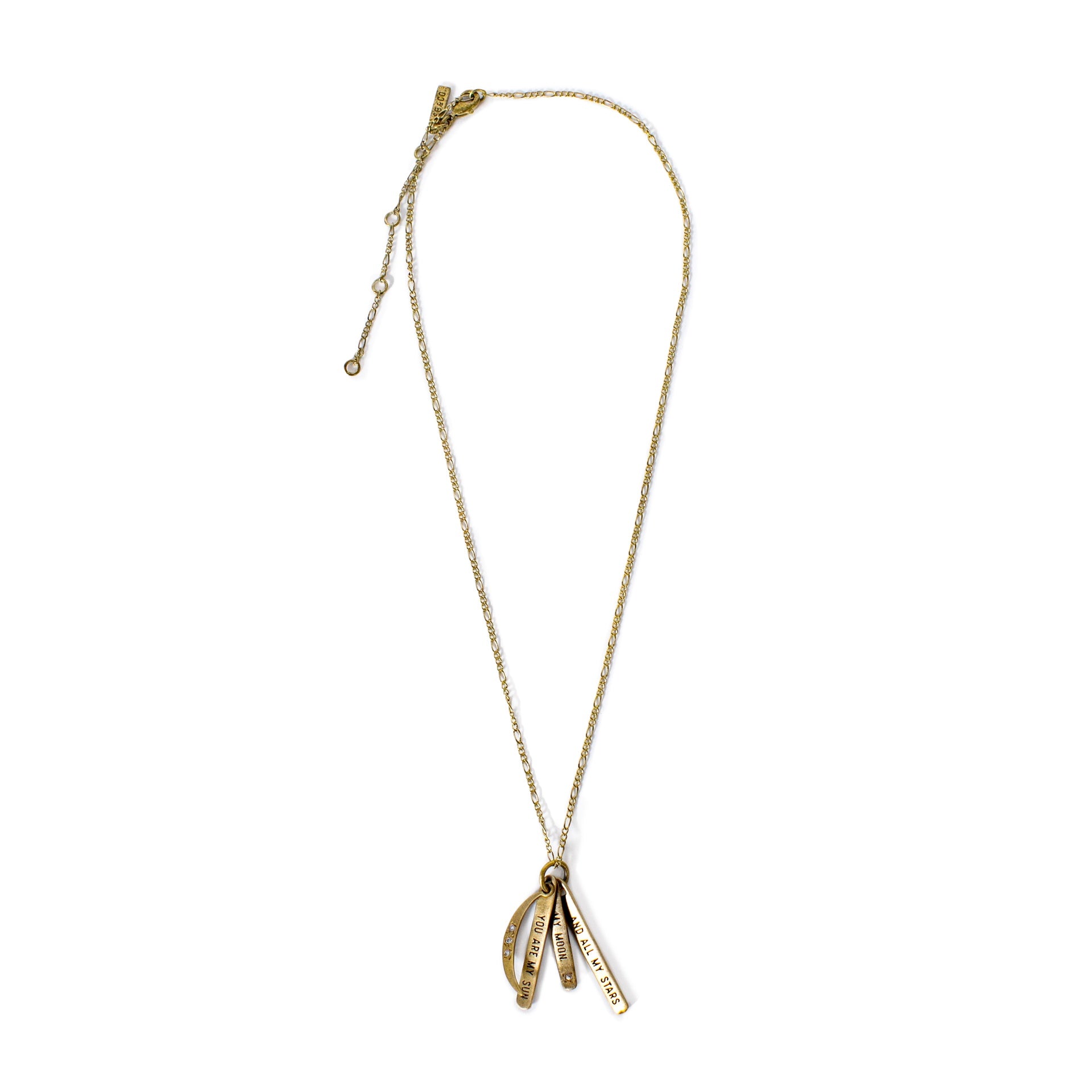 ***You Are My Sun, My Moon Necklace - Brass 22" chain