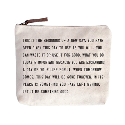 Canvas Zip Bag - Cream