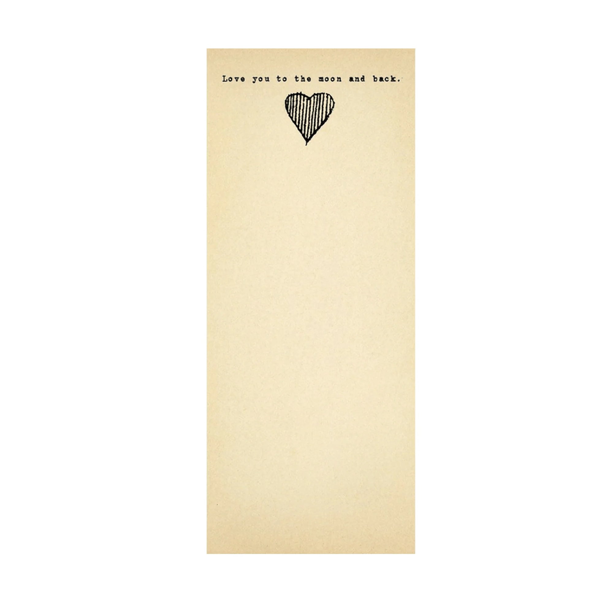 Paper - Heart to the Moon Skinny Notepad