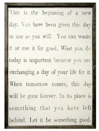 This is the Beginning (Grey Wood) - Art Print