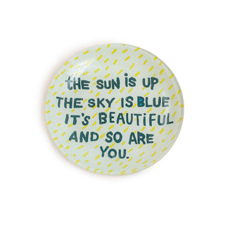 The Sun Is Up Small Round Decoupage Plate - 6"