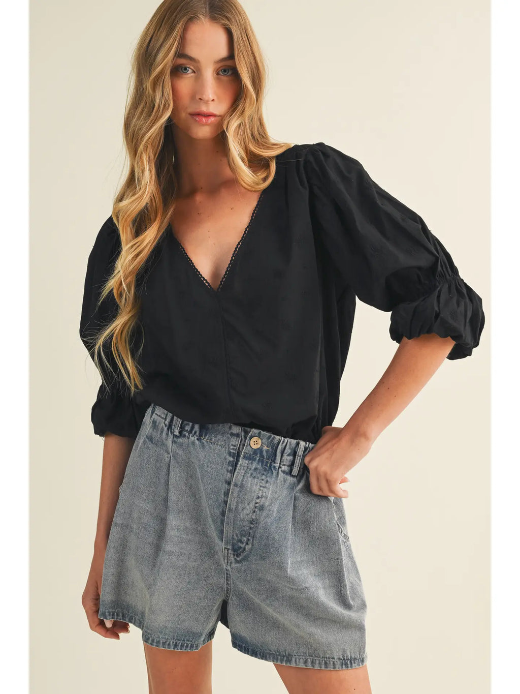 Tiered Flounce Embroidered Poplin Bodysuit