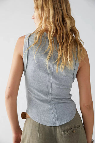 Ribbed Sleeveless Tank Top