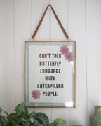 Butterfly Language Handmade Paper Print- 12"x16"