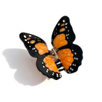 Hand-Painted Monarch Butterfly Claw Hair Clip