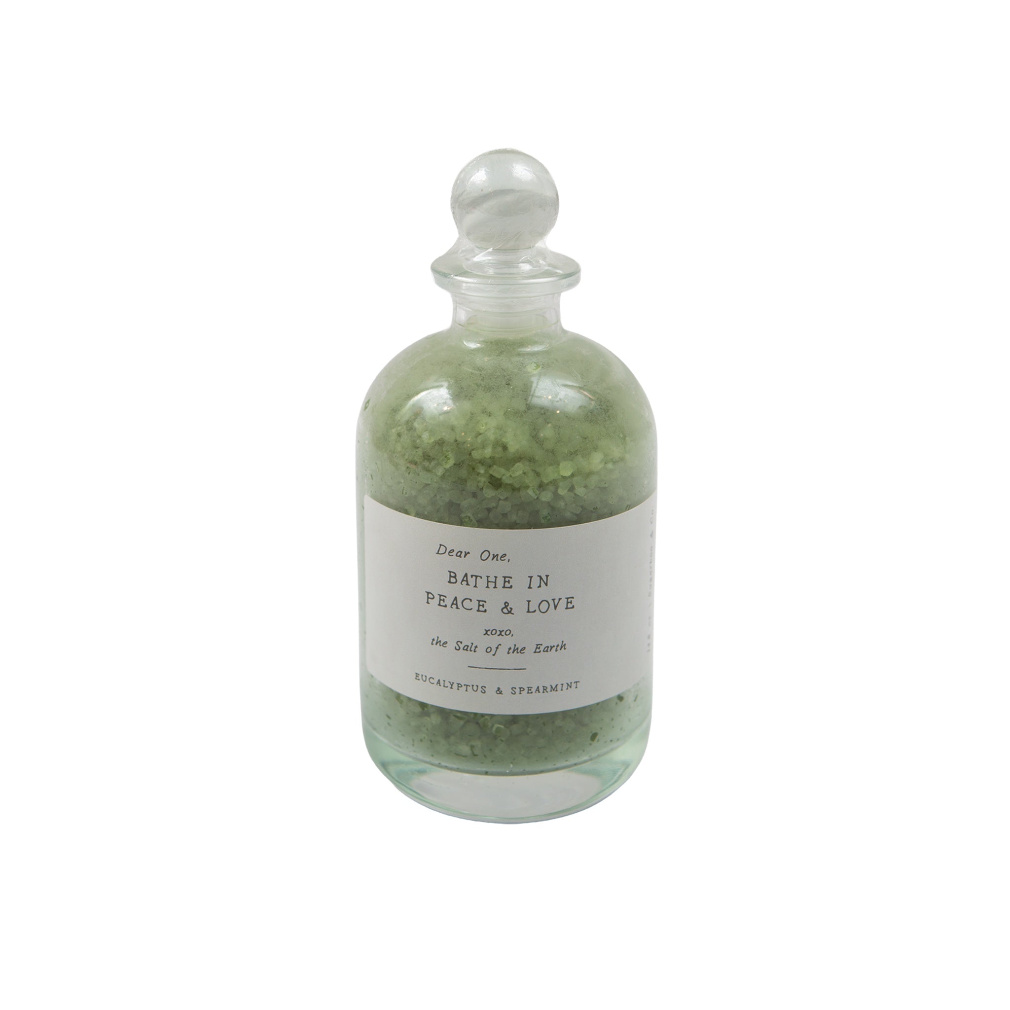Peace & Love Bath Salt Apothecary Jar