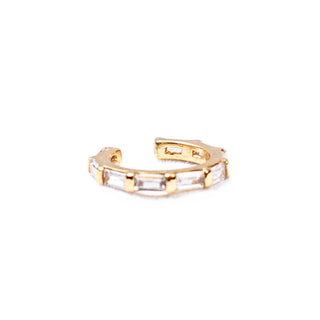 ***Gold Plated Baguette Cuff - SINGLE Earring