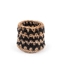 ***Medium Knitted Black Jute Basket