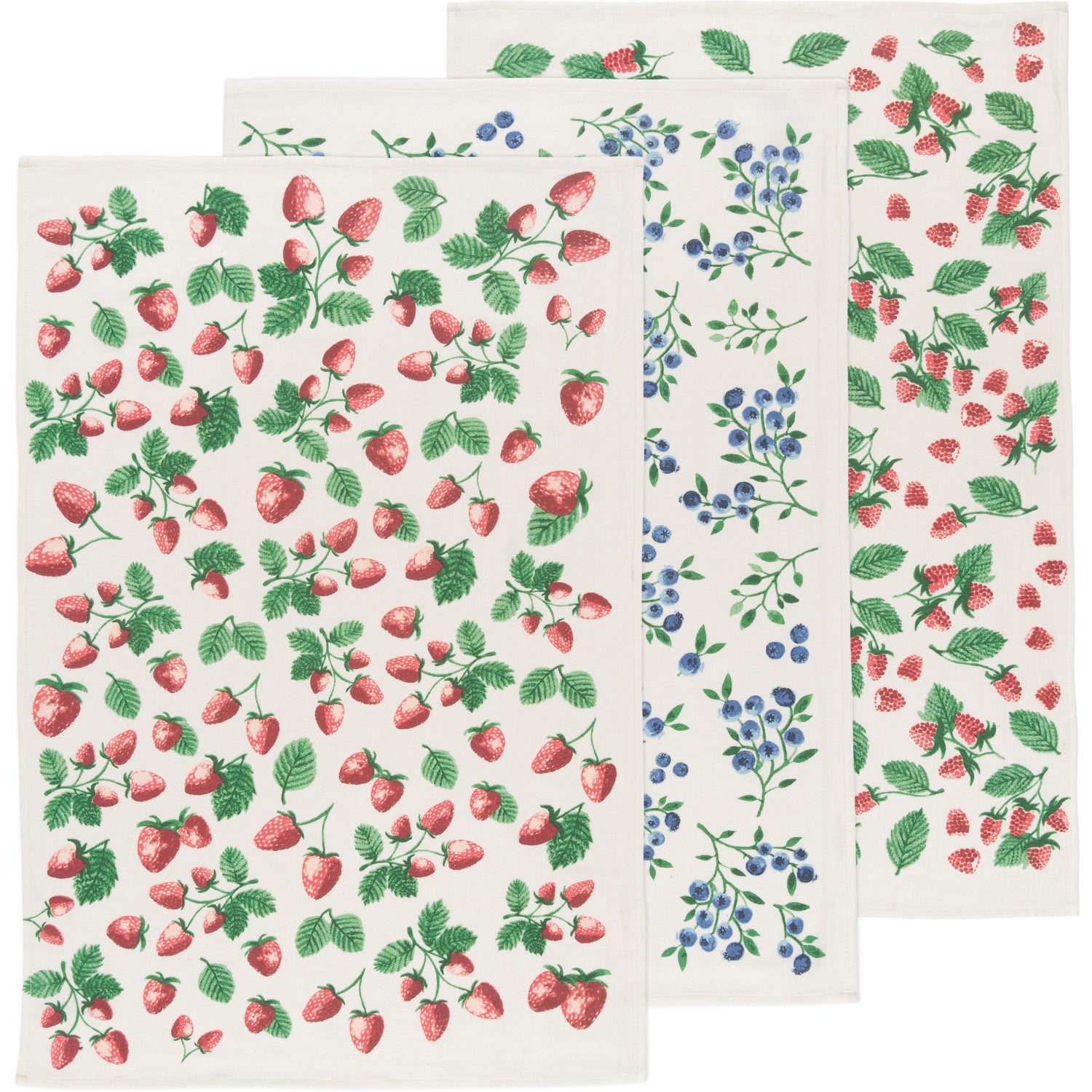 Berry Patch Bakers Floursack Dishtowels, Set of 3