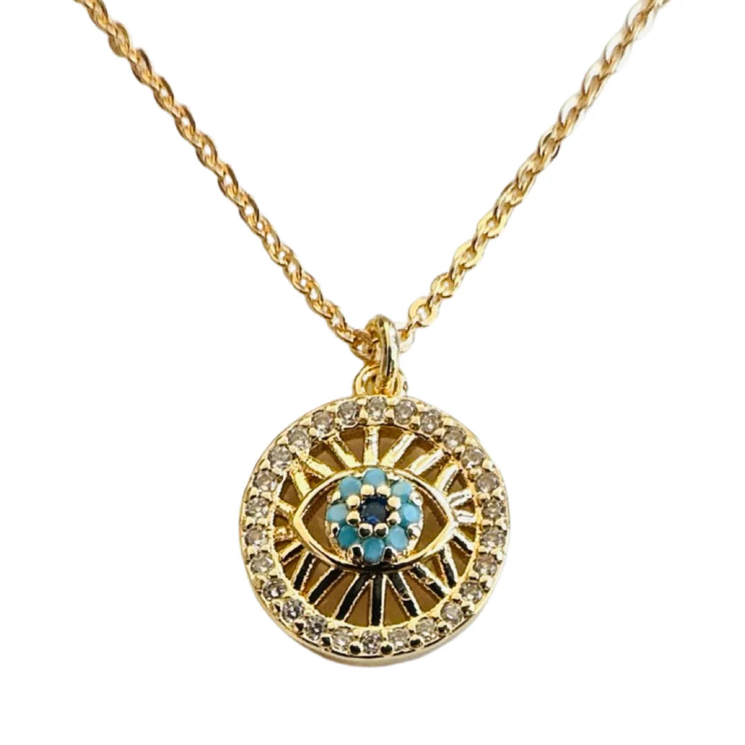 Gold Filled Evil Eye necklace