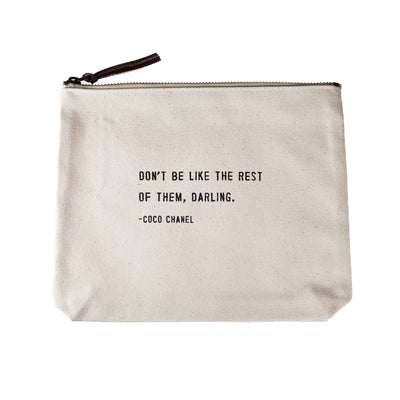 Canvas Zip Bag - Cream