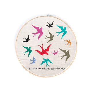 ***Embroidery Hoop - Excuse Me - 16” Diameter
