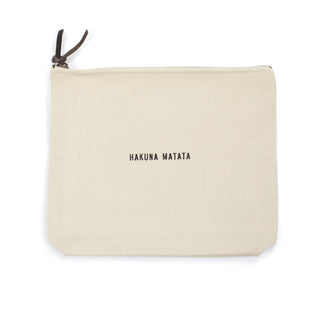 ***Hakuna Matata Canvas Zip Bag 8.5"x7.5"