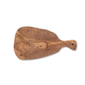 Rustic Oval Olive Wood Cutting Board with Handle 11.8"