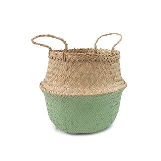 ***Key Lime Dipped Seagrass Belly Basket Key Lime