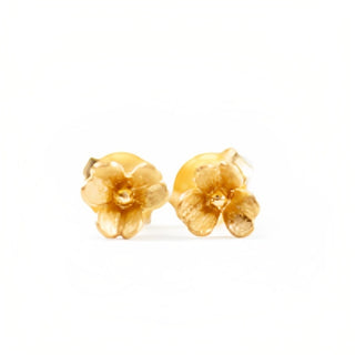 Small Flower Stud Earrings in Gold Plating