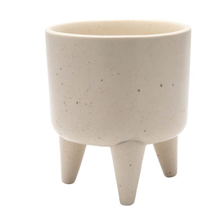 Lg. Ceramic Tripod Bowl - Cream