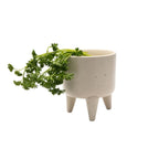 Lg. Ceramic Tripod Bowl - Cream
