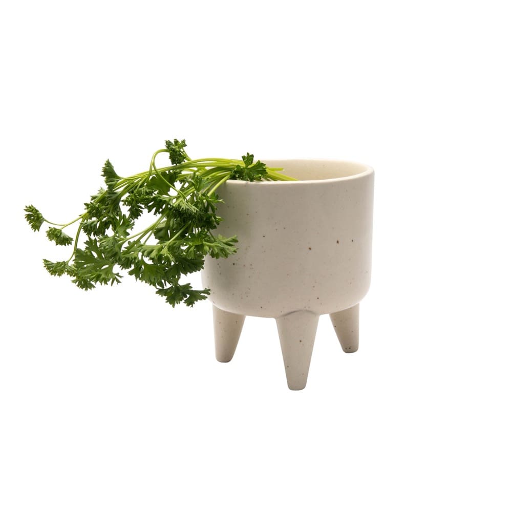 Lg. Ceramic Tripod Bowl - Cream