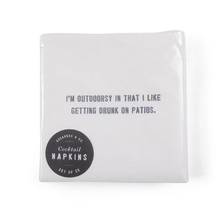 I'm outdoorsy Cocktail Napkin Set (20pcs) 5" x 5"