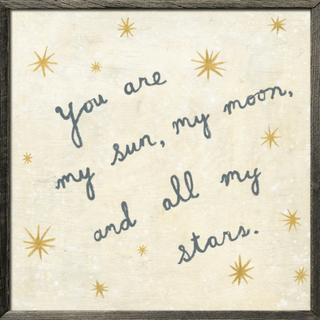 My Sun, My Moon (Grey Wood) - Art Print