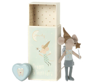 Tooth fairy mouse in matchbox-