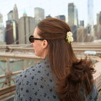Hand-Painted Vintage Daisy Stem Claw Hair Clip