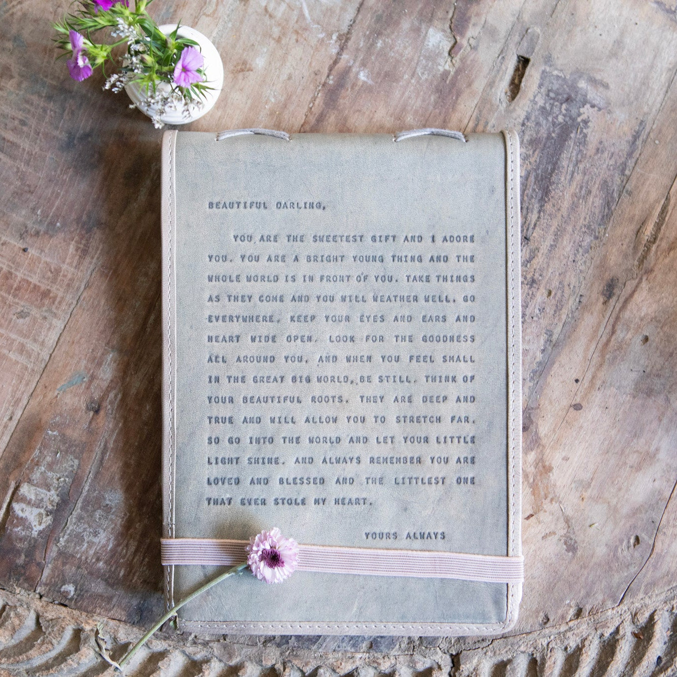 Letter for Sophie Signature Leather Journal - Stone