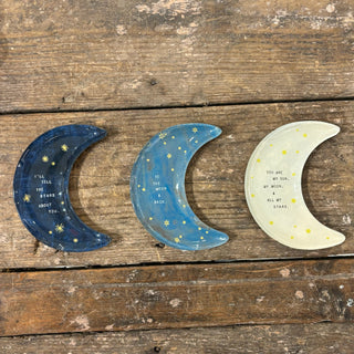 To The Moon & Back Small Moon Decoupage Plate