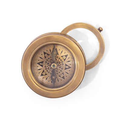 Compass with Leather Pouch