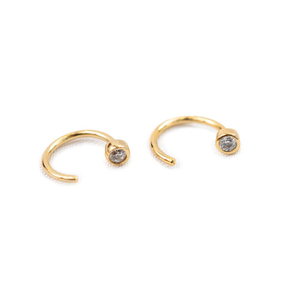 Half Circle Huggie Earrings