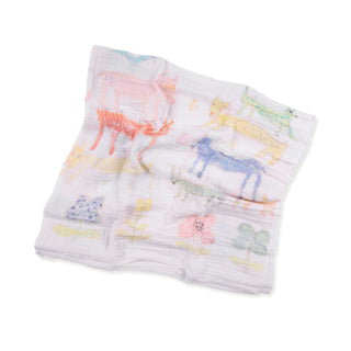 Stacked Animals Swaddle Blanket 47" x 47"