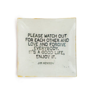 Jim Henson Square Decoupage Plate 6" x 6"