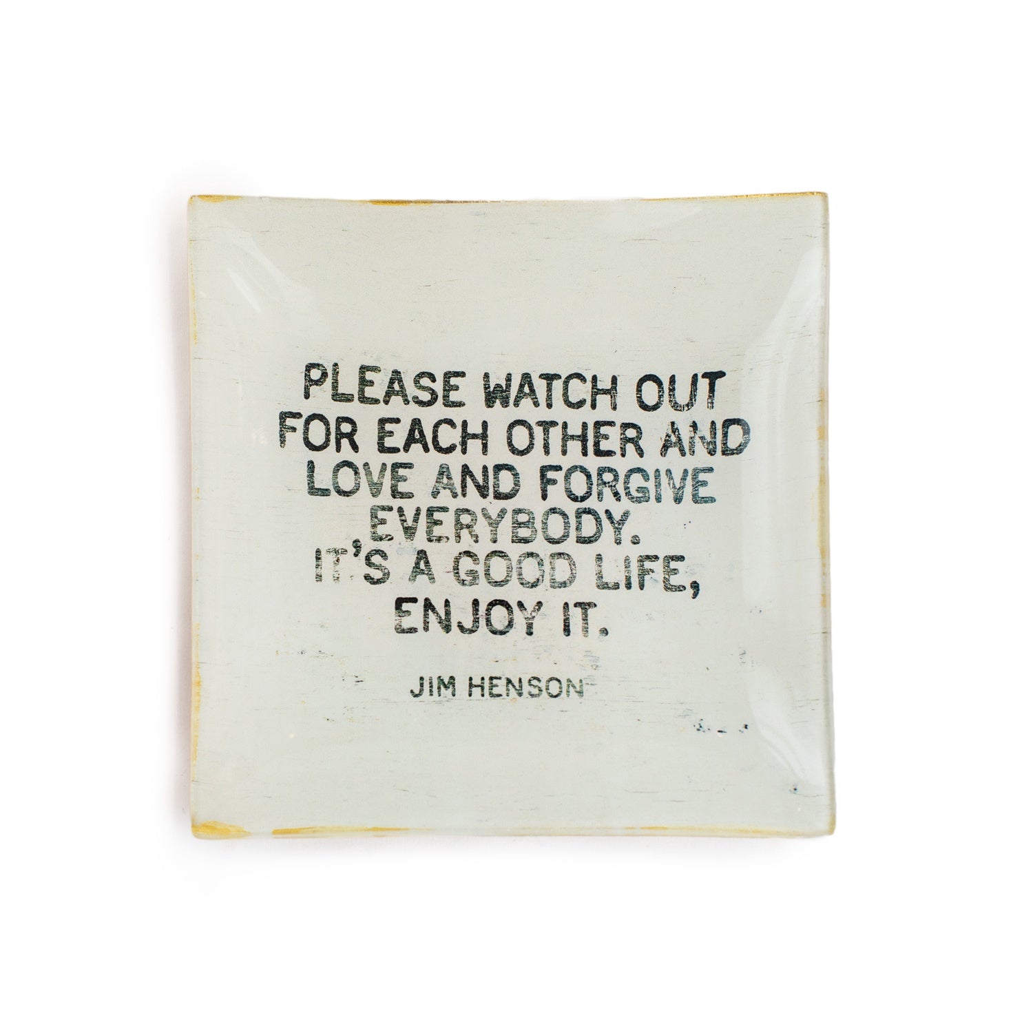 Jim Henson Square Decoupage Plate 6" x 6"
