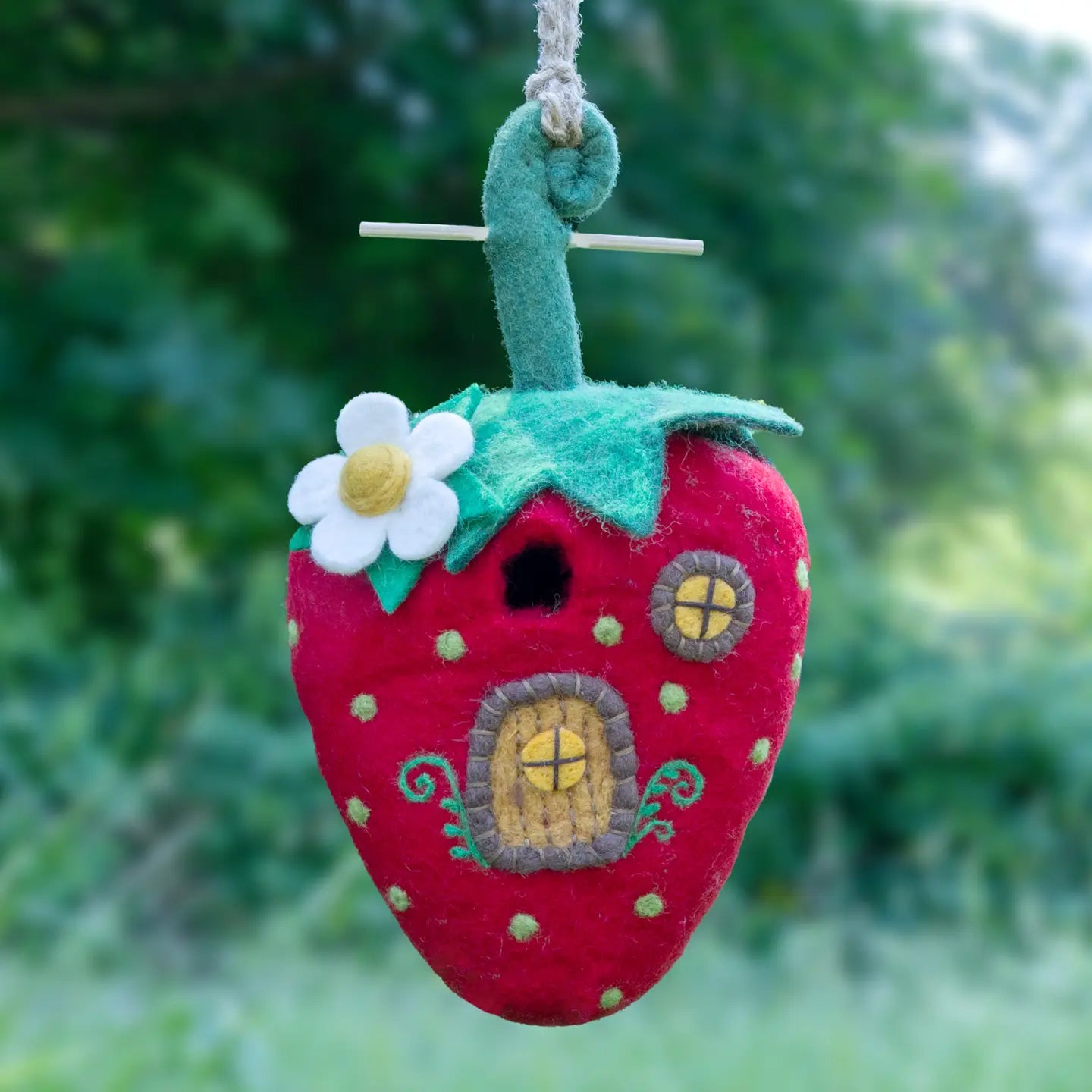 Strawberry Cottage Birdhouse