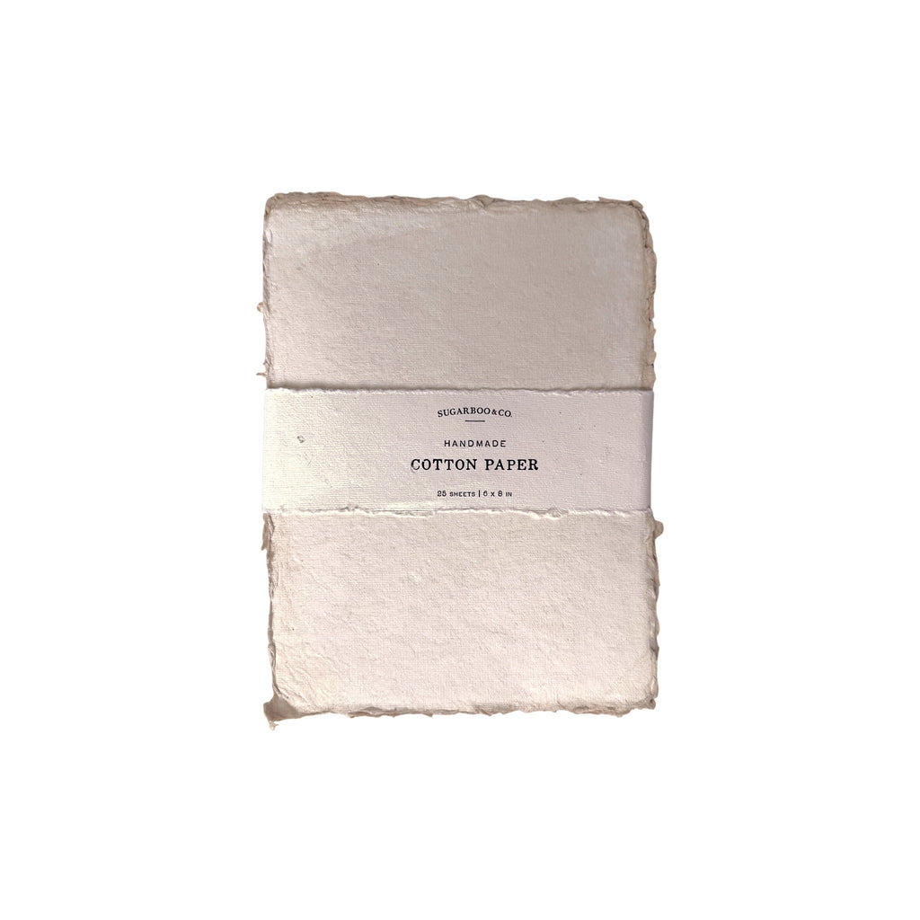 6x8 Handmade Cotton Paper Bundle - Flax