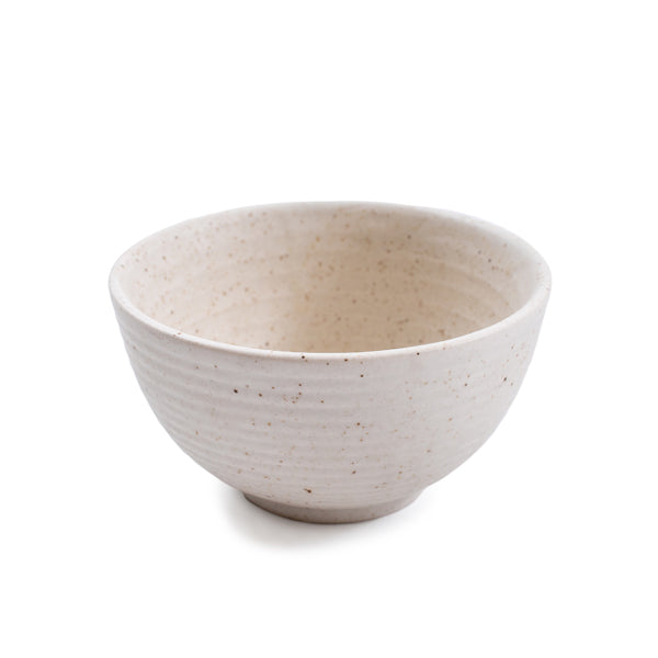 Ribbed Ceramic Speckled Bowl, 5.5"